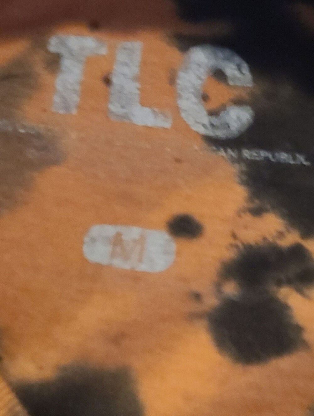 TLC Tie-Dye Graphic Tee Brown Black with Pastel, Band Tee, Women's Med - Picture 6 of 6